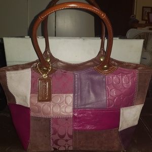COACH F14045 Bleeker Berry Patchwork Shoulder Bag